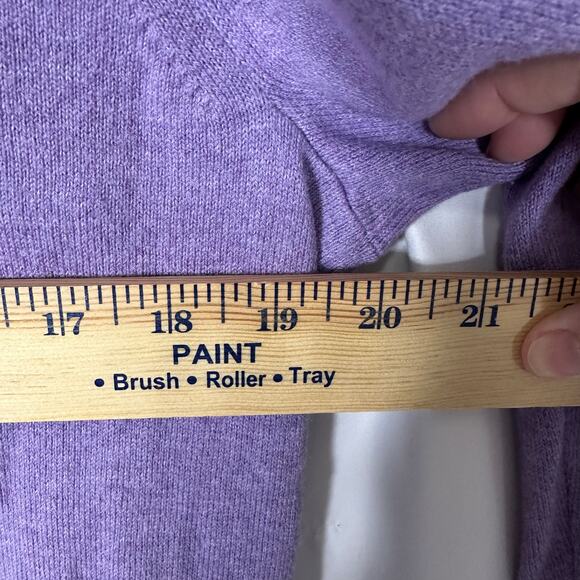 Banana Republic Cotton‎ Cashmere V-Neck Sweater Mens Medium SOFT Classic Purple - Picture 8 of 9